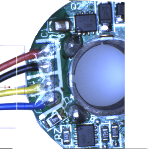 電子元器件外觀檢測設備檢測小電機焊線方案！